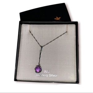 Amor Sterling Silver Amethyst Necklace
